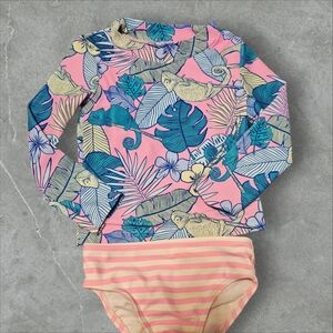 Carter's Pink and Blue Chameleon Rashguard Swim Set